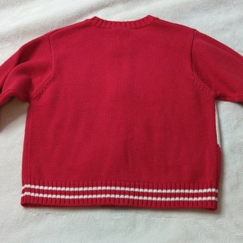Gymboree zip up sweater red with hearts size X-Large 6 years